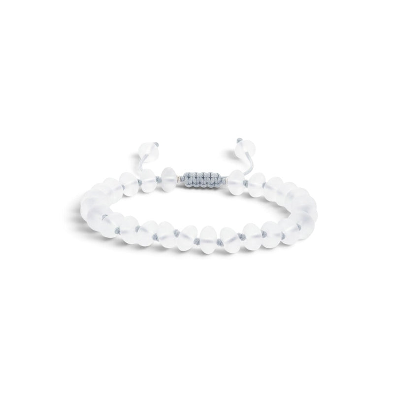 Joseph Brooks 10mm Smooth Frosted Quartz Crystal Bracelet | Quadrum Gallery
