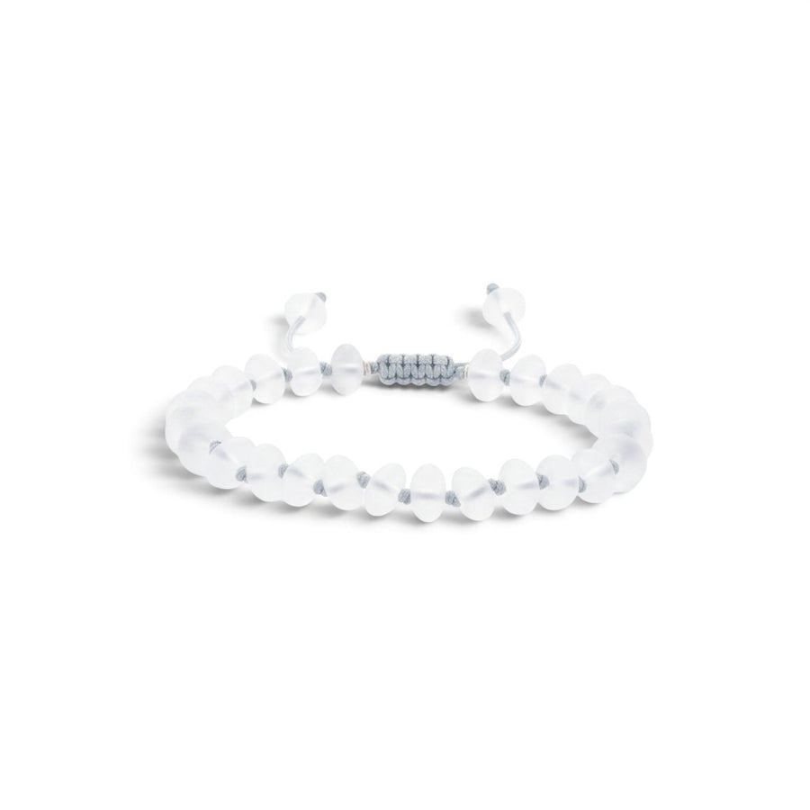 Joseph Brooks 10mm Smooth Frosted Quartz Crystal Bracelet | Quadrum Gallery