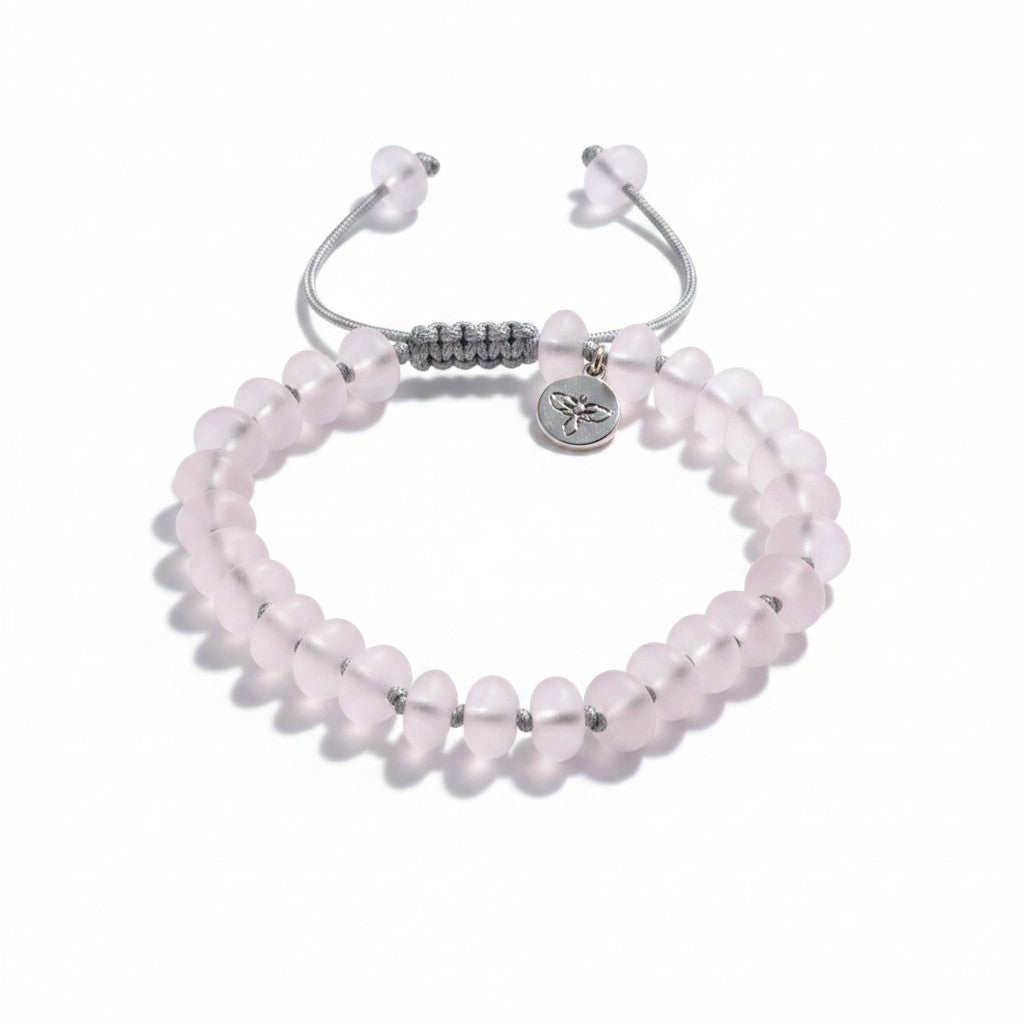Joseph Brooks 10mm Frosted Quartz Crystal Bracelet | Quadrum Gallery