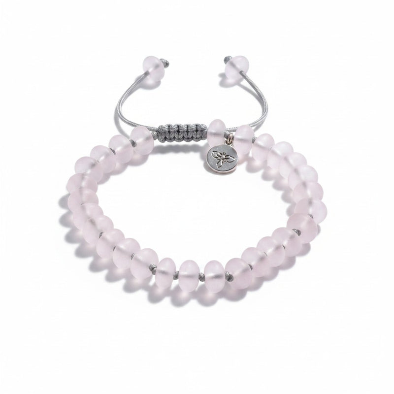 Joseph Brooks 10mm Frosted Quartz Crystal Bracelet | Quadrum Gallery