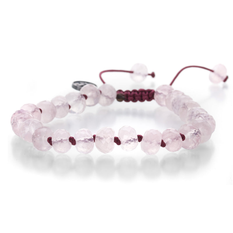 Joseph Brooks Adjustable 8mm Faceted Rose Quartz Bracelet | Quadrum Gallery