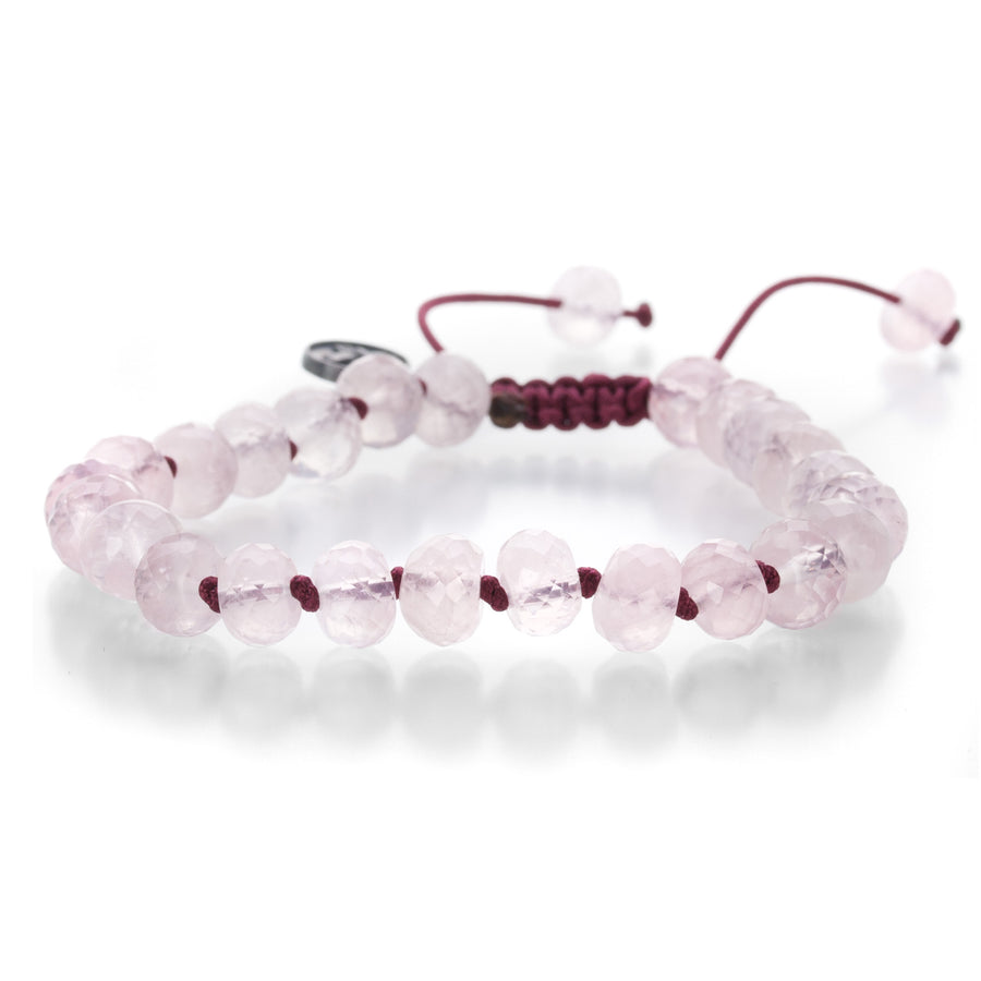 Joseph Brooks Adjustable 8mm Faceted Rose Quartz Bracelet | Quadrum Gallery