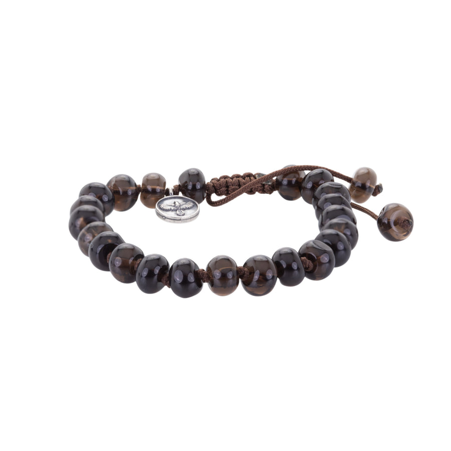 Joseph Brooks 8mm Smooth Smoky Quartz Adjustable Bracelet | Quadrum Gallery