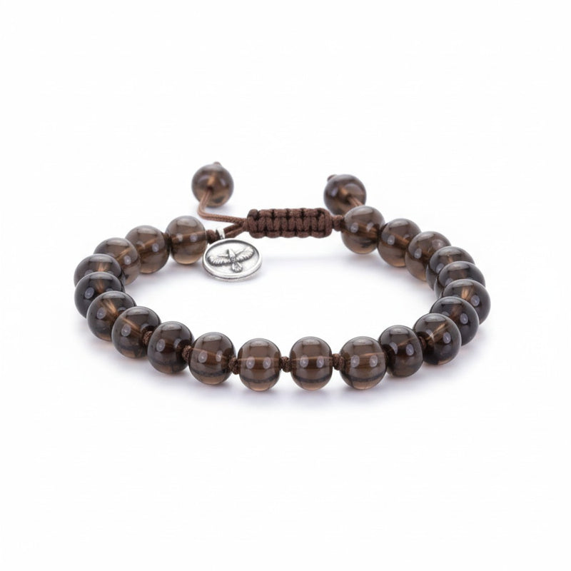 Joseph Brooks 8mm Smooth Smoky Quartz Adjustable Bracelet | Quadrum Gallery