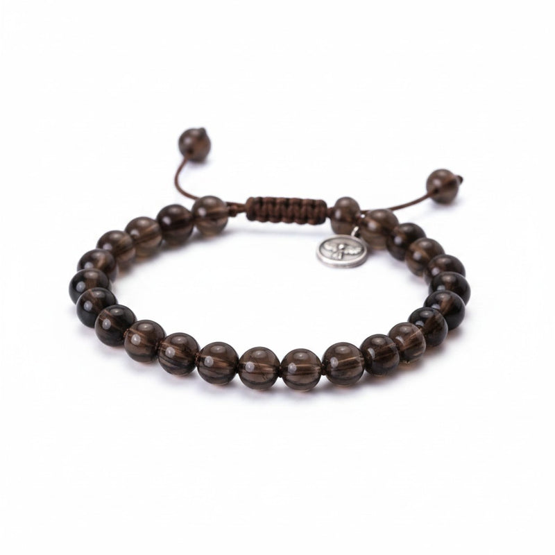Joseph Brooks Adjustable 8mm Smooth Smoky Quartz Bracelet | Quadrum Gallery