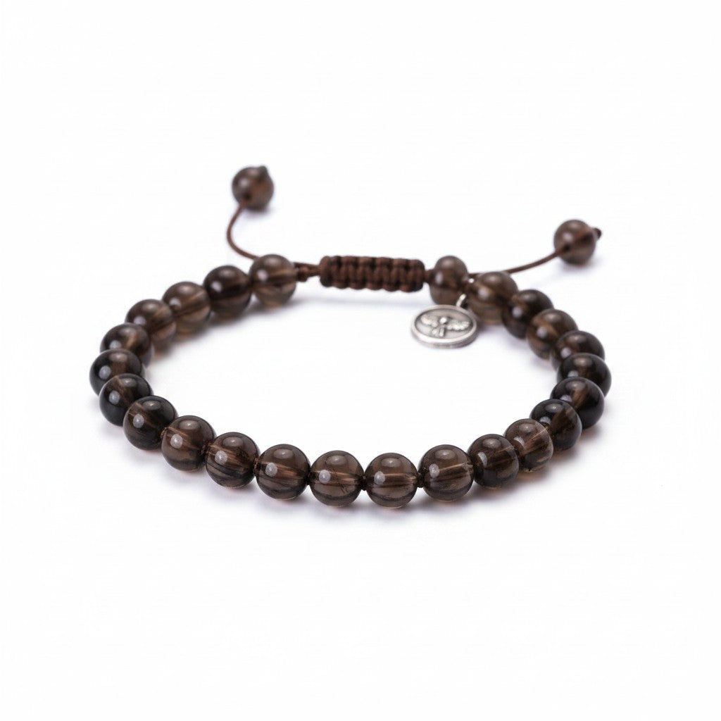 Joseph Brooks Adjustable 8mm Smooth Smoky Quartz Bracelet | Quadrum Gallery