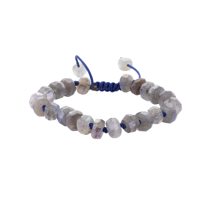 Joseph Brooks 9mm Faceted Labradorite Beaded Bracelet | Quadrum Gallery