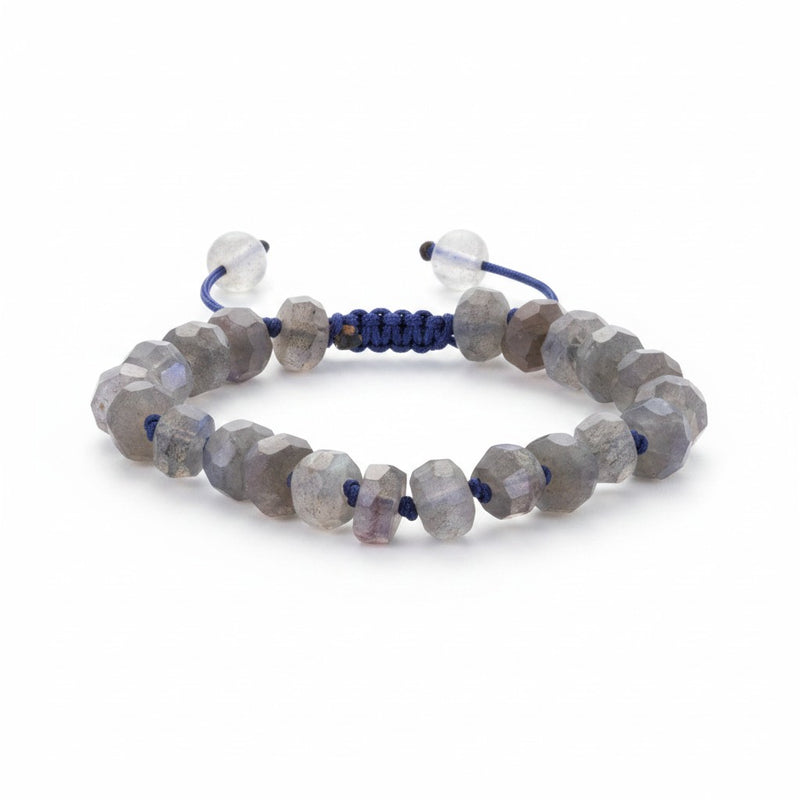 Joseph Brooks 9mm Faceted Labradorite Beaded Bracelet | Quadrum Gallery