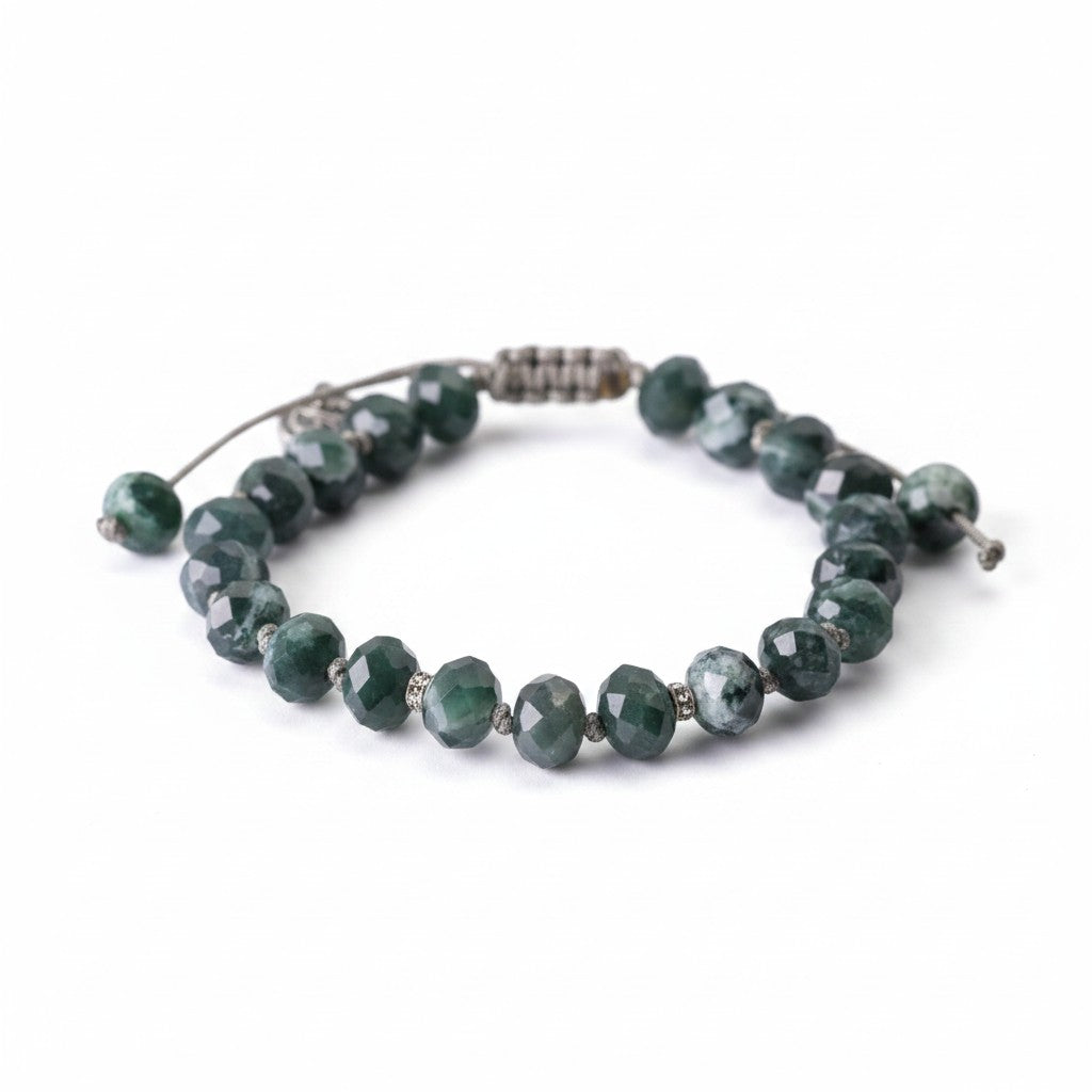 Joseph Brooks 8mm Faceted Guatemalan Jade Bead Bracelet | Quadrum Gallery