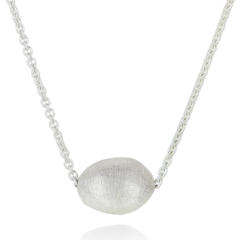 John Iversen Small Silver Pebble Pendant Necklace | Quadrum Gallery