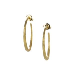 John Iversen 18k Yellow Gold Medium Hoop Earrings | Quadrum Gallery