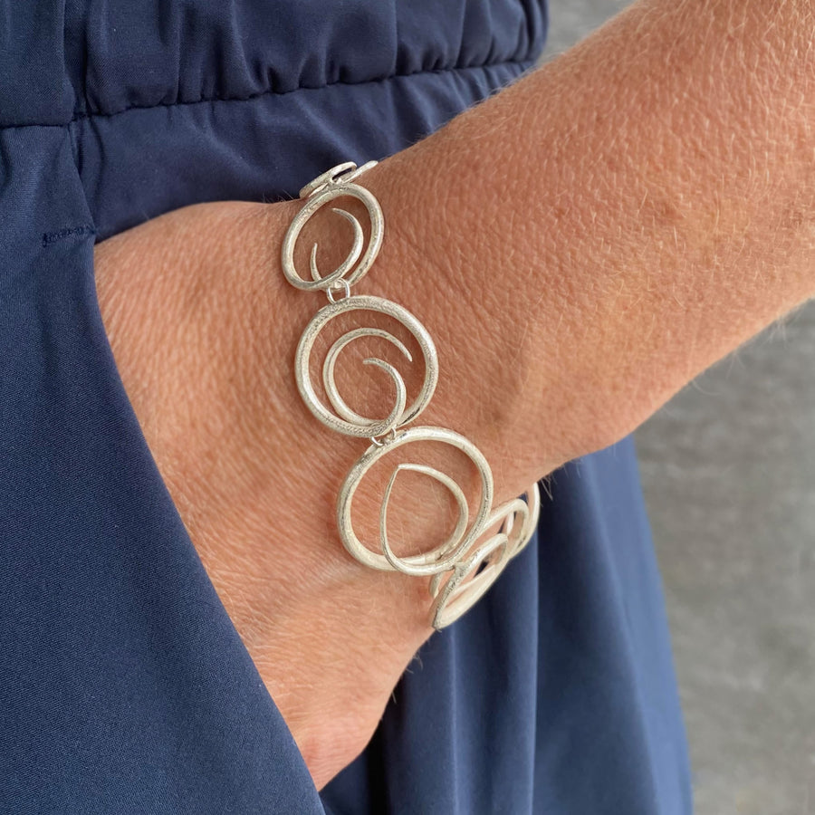 John Iversen Silver Swirl Bracelet | Quadrum Gallery