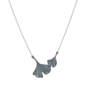 John Iversen Double Ginkgo Pendant Necklace | Quadrum Gallery