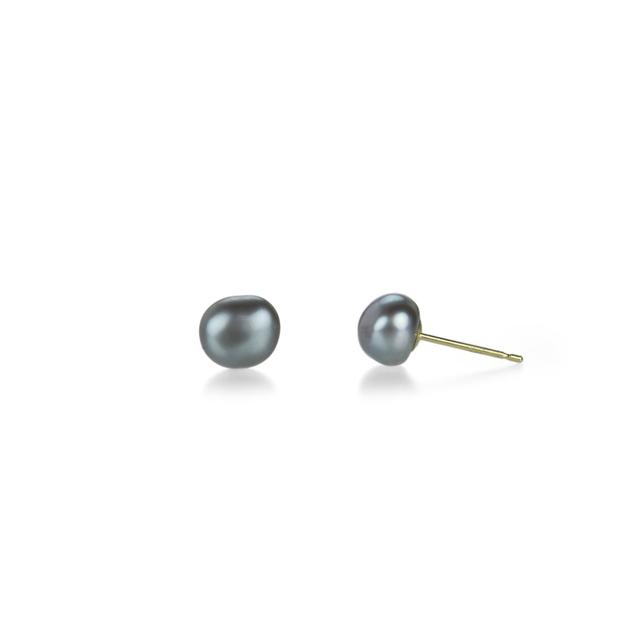 John Iversen Gray Freshwater Pearl Studs | Quadrum Gallery