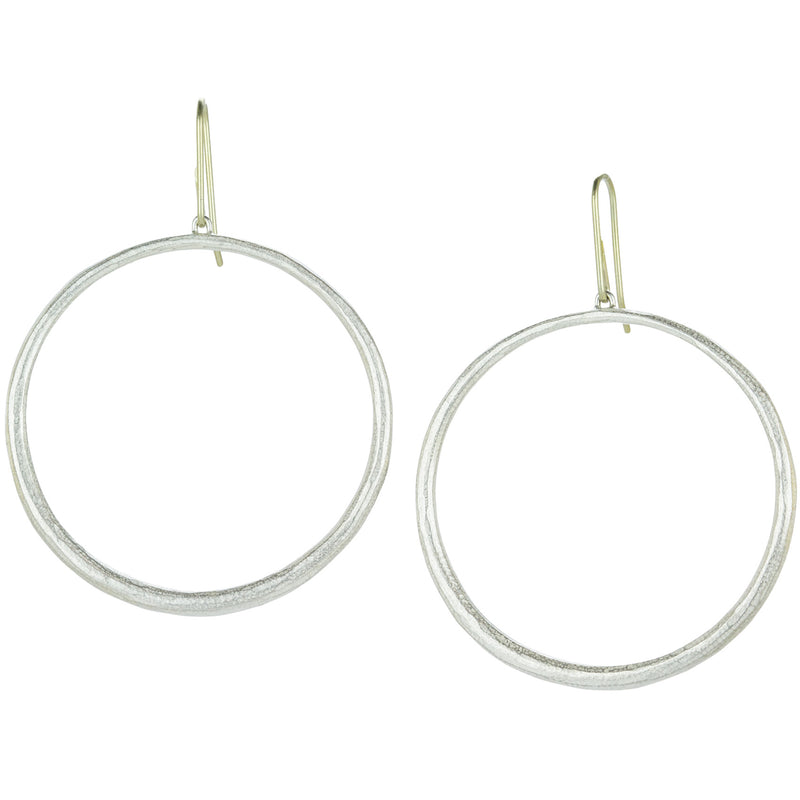 John Iversen Large Sterling Silver Hoop Drop Earrings | Quadrum Gallery