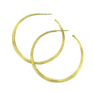 John Iversen Large 18k Gold Hoops | Quadrum Gallery