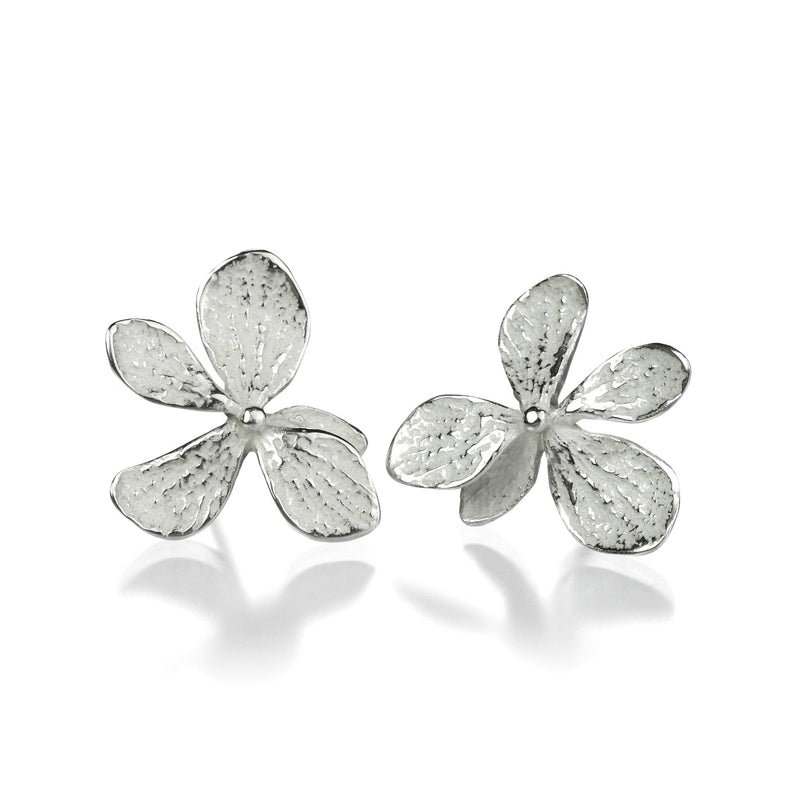 John Iversen Sterling Silver Single Hydrangea Stud Earrings | Quadrum Gallery