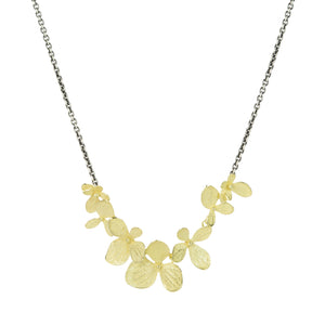 John Iversen 18k Multi-Hydrangea Necklace with Oxidized Chain | Quadrum Gallery