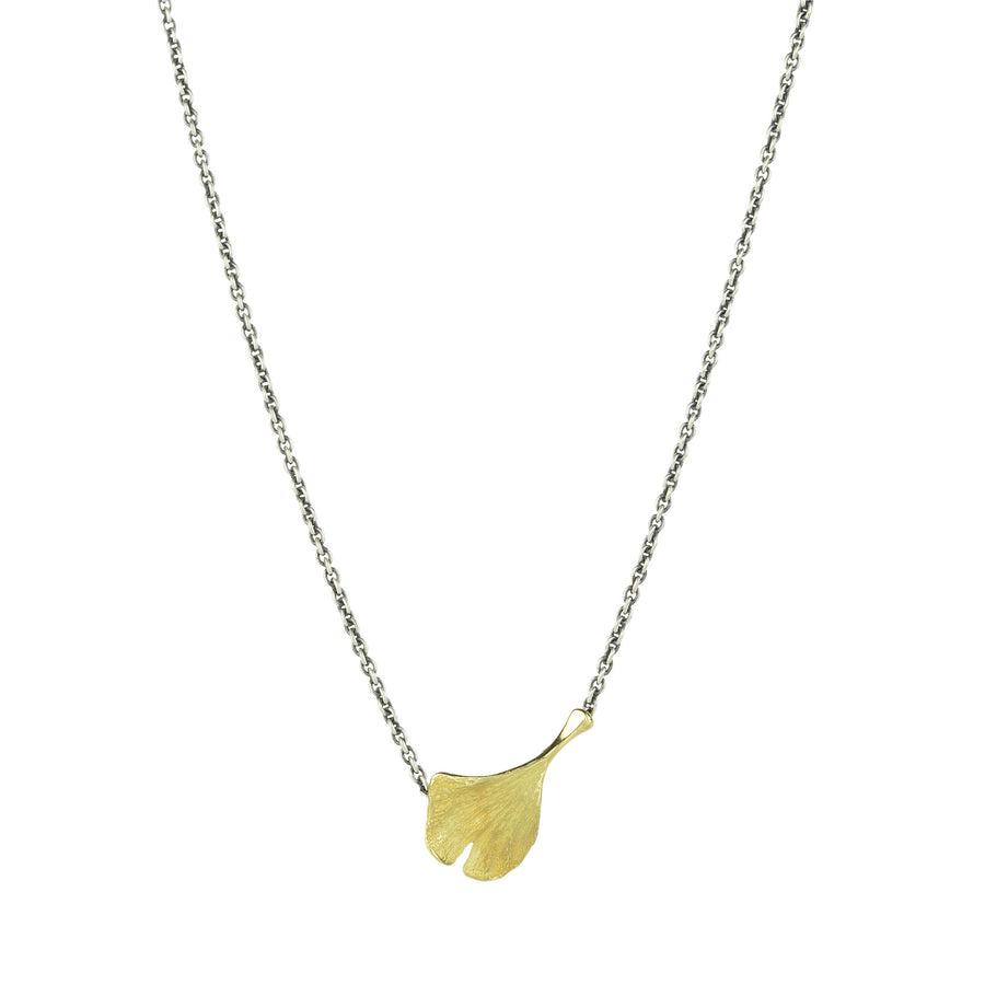 John Iversen Mixed Metal Baby Ginkgo Necklace | Quadrum Gallery