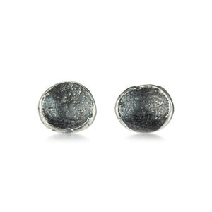 John Iversen Oxidized Silver Anemonie Stud Earrings | Quadrum Gallery