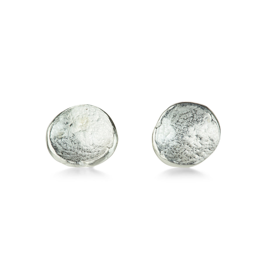 John Iversen Bright Silver Anemone Stud Earrings  | Quadrum Gallery