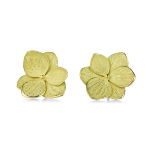 John Iversen 18k Large Twin Hydrangea Stud Earrings | Quadrum Gallery