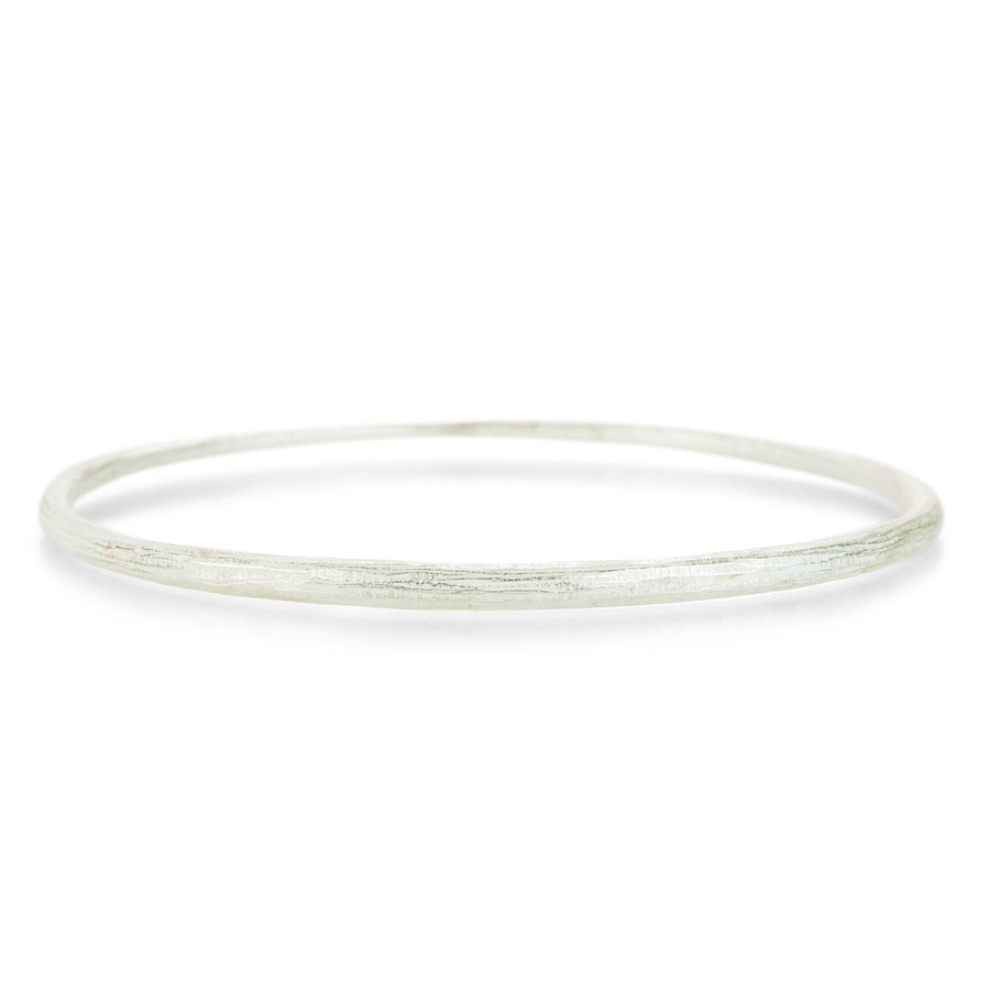 John Iversen Small Silver Oval Tapered Bangle | Quadrum Gallery