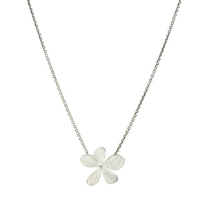 John Iversen Large Single Hydrangea Silver Necklace | Quadrum Gallery