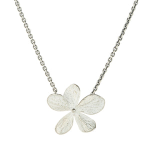 John Iversen Large Single Hydrangea Silver Necklace | Quadrum Gallery