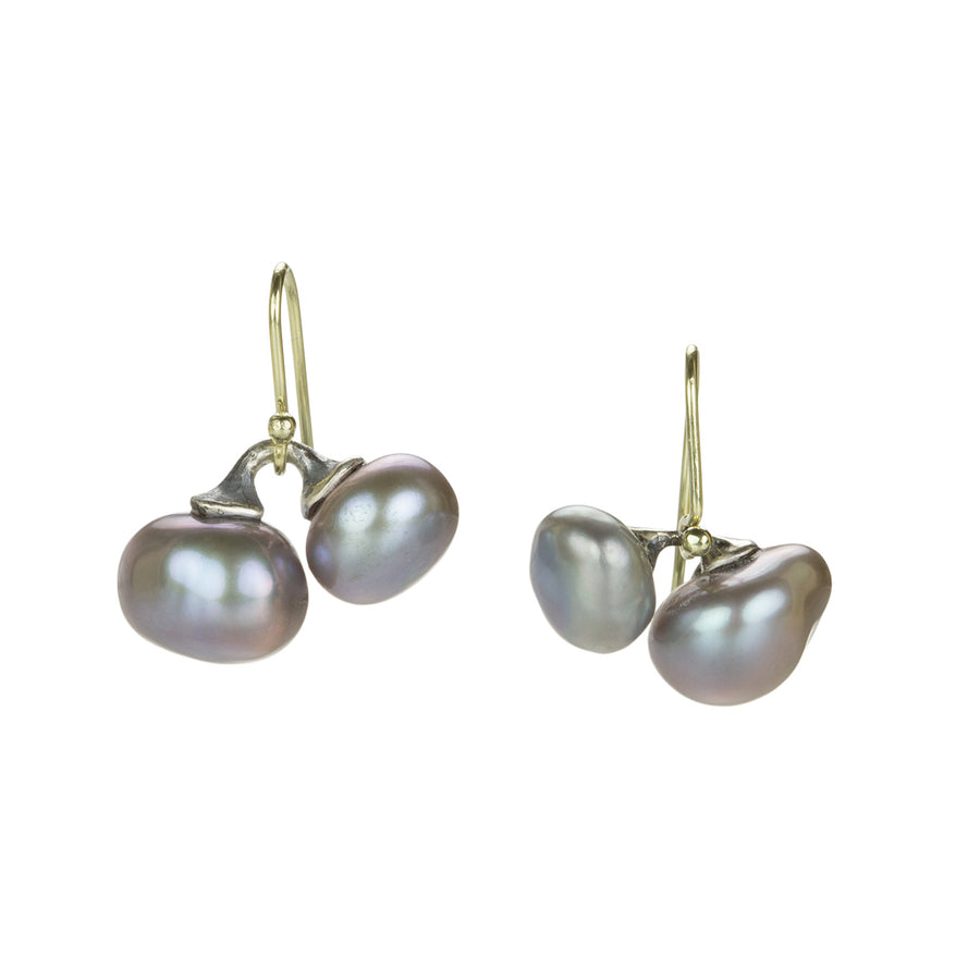 John Iversen Large Gray Pearl Sibling Earrings | Quadrum Gallery