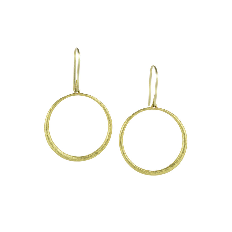 John Iversen 18k Yellow Gold Skinny Hoop Drops | Quadrum Gallery