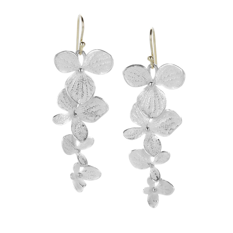 John Iversen Sterling Silver Four Part Hydrangea Drop Earrings | Quadrum Gallery