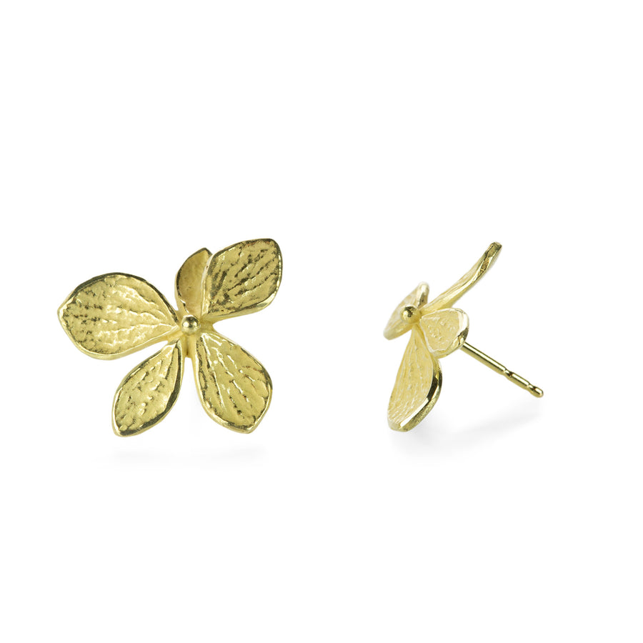 John Iversen 18k Single Hydrangea Studs | Quadrum Gallery