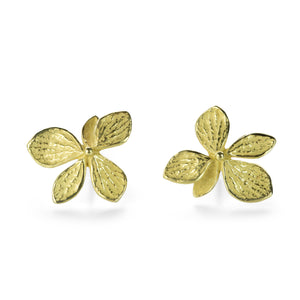 John Iversen 18k Single Hydrangea Studs | Quadrum Gallery