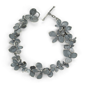 John Iversen Oxidized Sterling Silver Hydrangea Bracelet | Quadrum Gallery