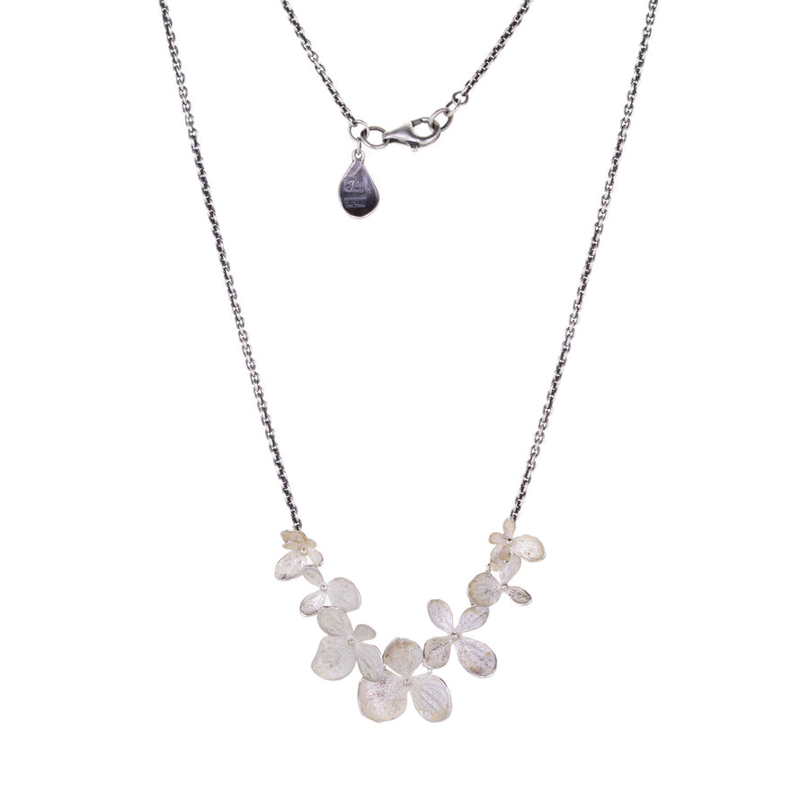 John Iversen Bright and Oxidized Silver Hydrangea Necklace | Quadrum Gallery