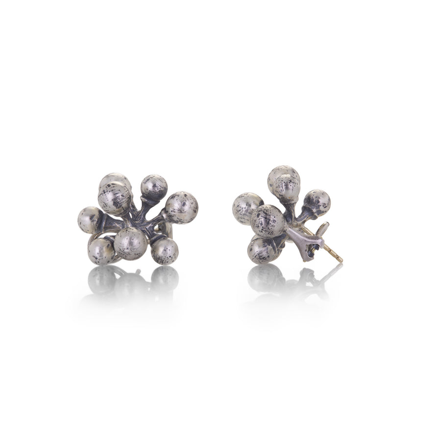 John Iversen Small Silver Bead Jacks Earrings | Quadrum Gallery