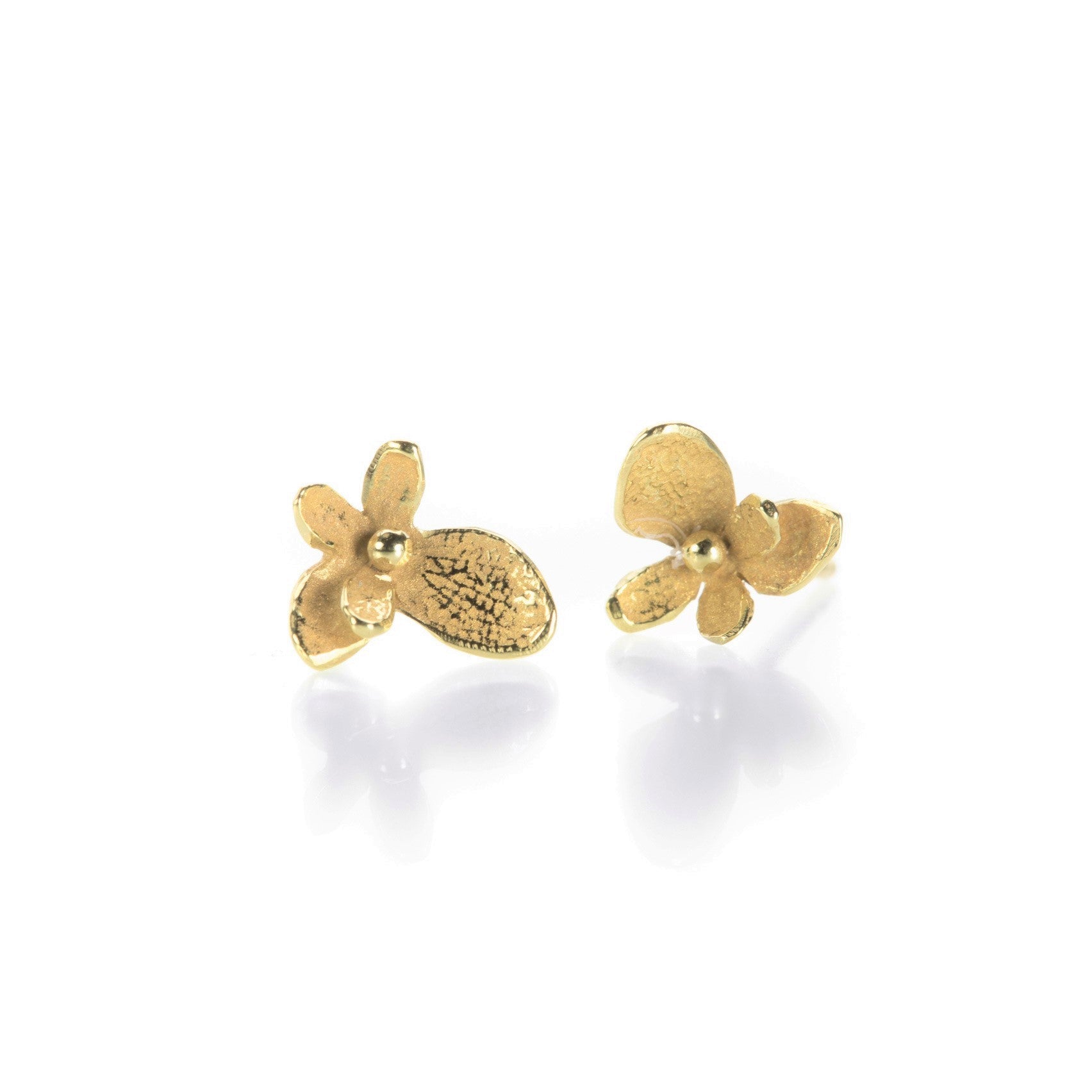 John Iversen Baby Hydrangea Studs in 18k Gold | Quadrum Gallery