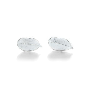 John Iversen Sterling Silver Boxwood Leaf Studs | Quadrum Gallery