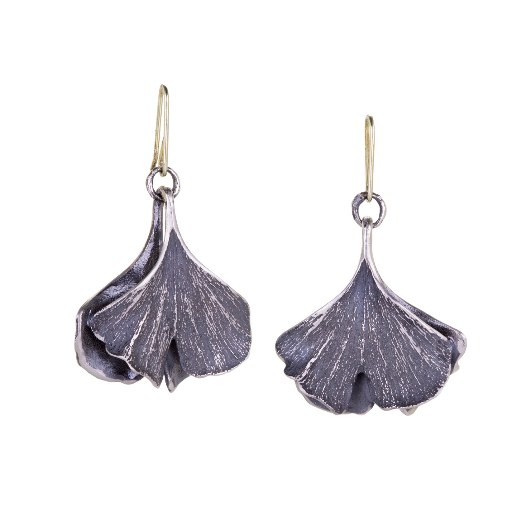 John Iversen Large Double Ginkgo Earrings | Quadrum Gallery