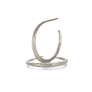 John Iversen Bright Sterling Silver Mini Hoops | Quadrum Gallery