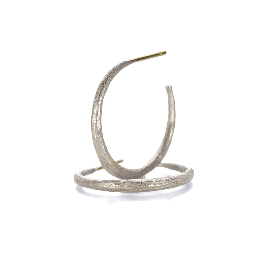 John Iversen Bright Sterling Silver Mini Hoops | Quadrum Gallery