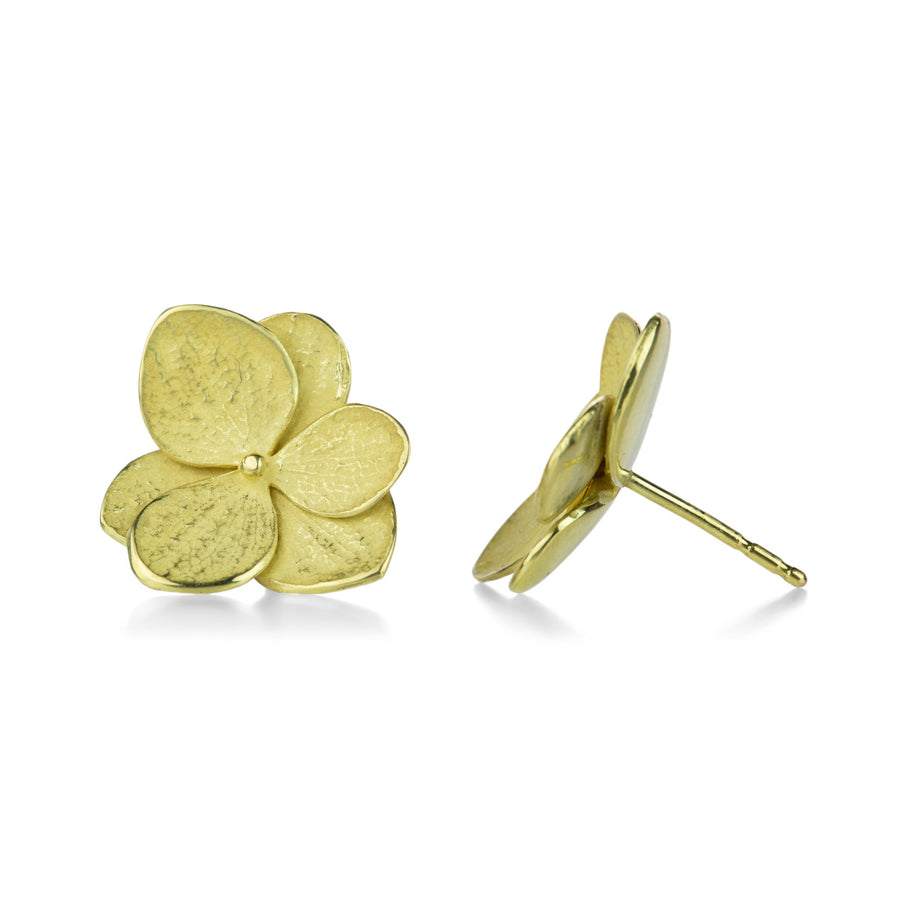 John Iversen Large 18k Twin Hydrangea Studs | Quadrum Gallery