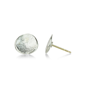 John Iversen Sterling Silver Round Anemone Studs | Quadrum Gallery