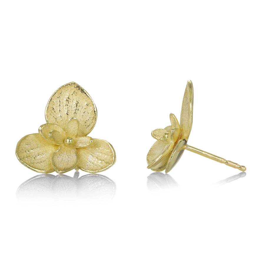 John Iversen Large and Small Twin Hydrangea Studs | Quadrum Gallery