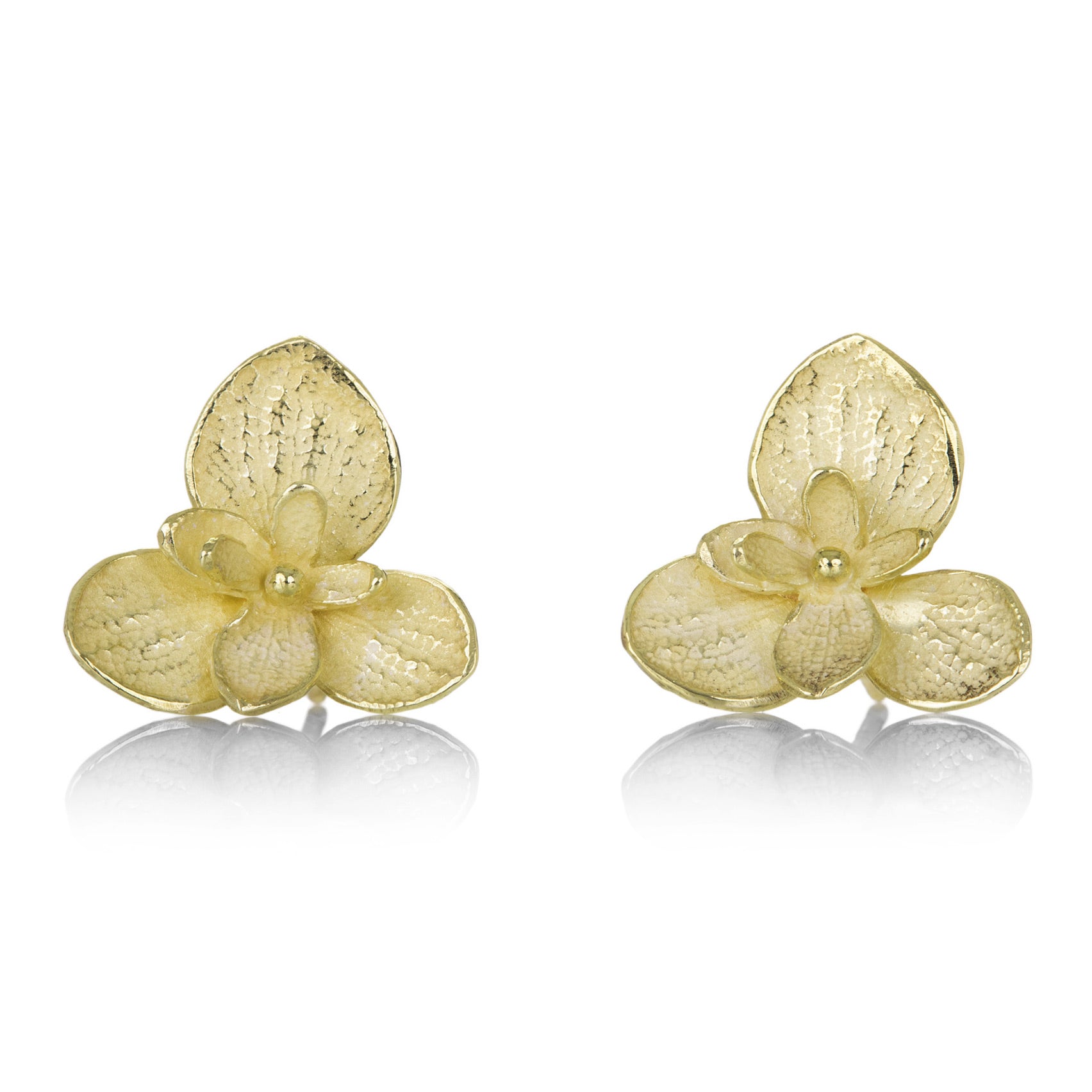 John Iversen Large and Small Twin Hydrangea Studs | Quadrum Gallery