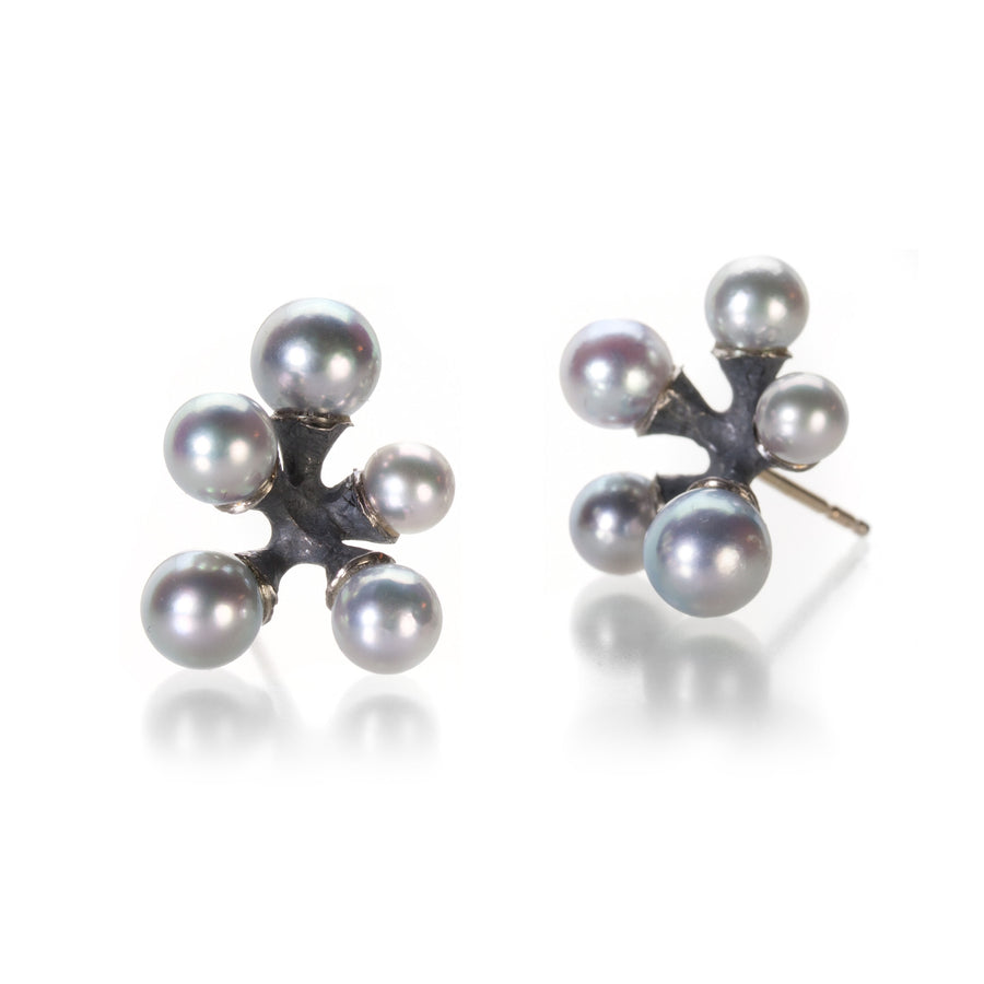 John Iversen Micro Gray Akoya Pearl Jacks Earrings | Quadrum Gallery