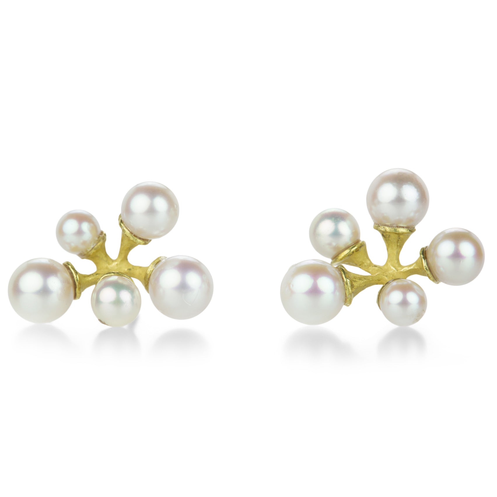 John Iversen Micro Mixed Gray Akoya Pearl Jacks Earrings | Quadrum Gallery