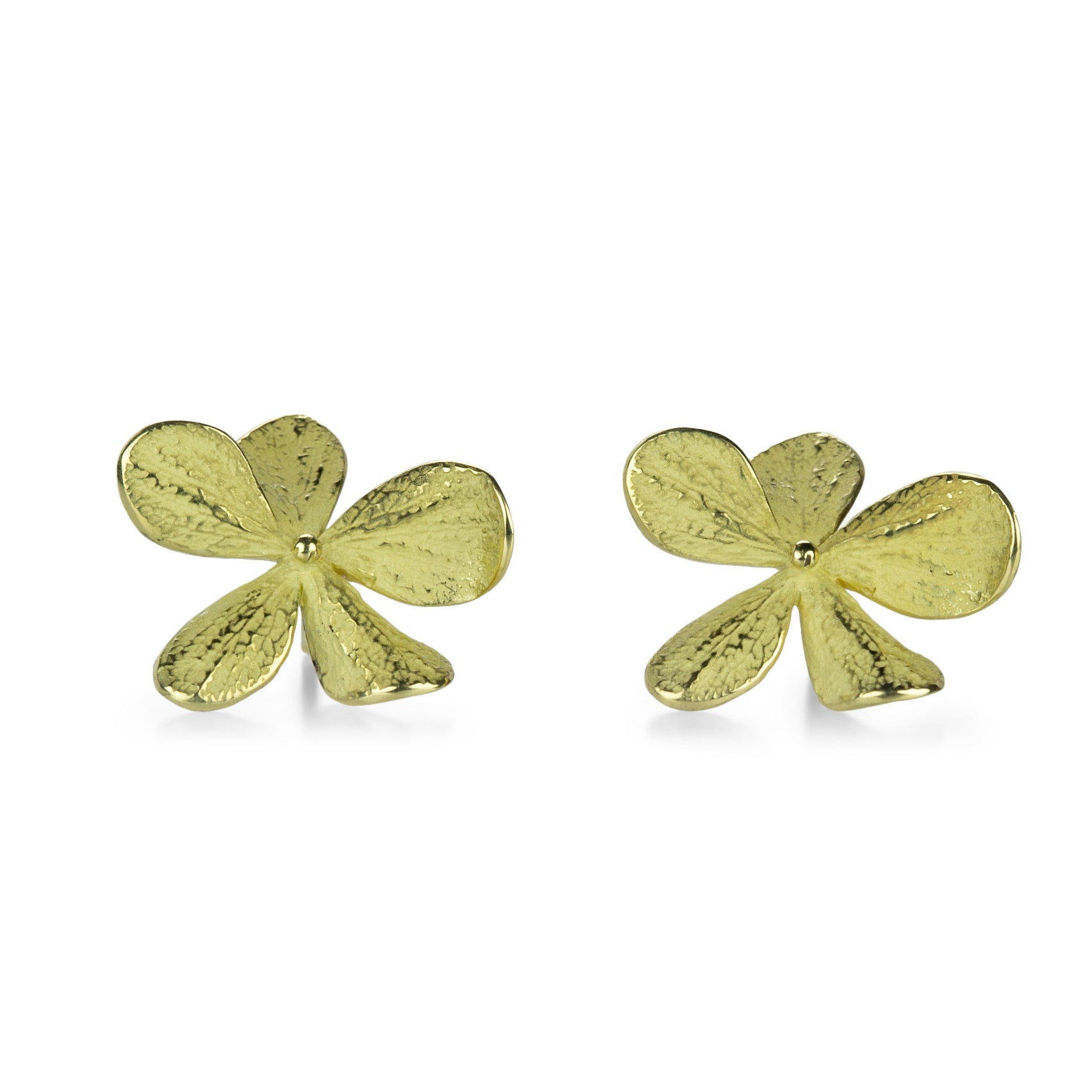 John Iversen 18k Yellow Gold Single Hydrangea Studs | Quadrum Gallery