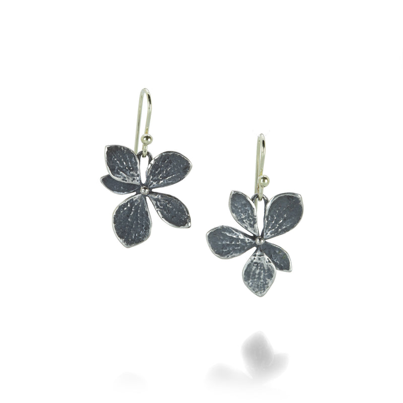 John Iversen Oxidized Single Hydrangea Drop Earrings | Quadrum Gallery